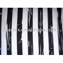 rayas blanco y negro impresión a tela raso para vestido de señora personalizar